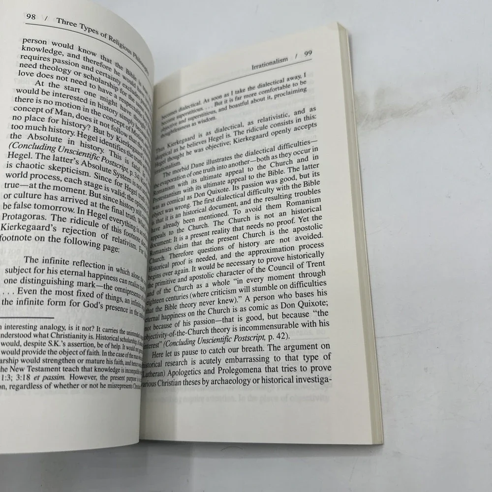 Three Types of Religious Philosophy (Trinity Papers No. 21) Paperback 1989